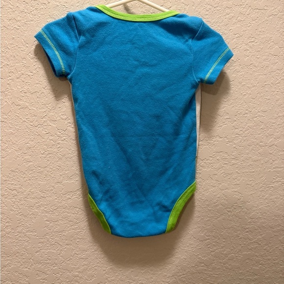 Sesame Street Blue and Green Onesie Size 3/6 Months - Picture 4 of 5